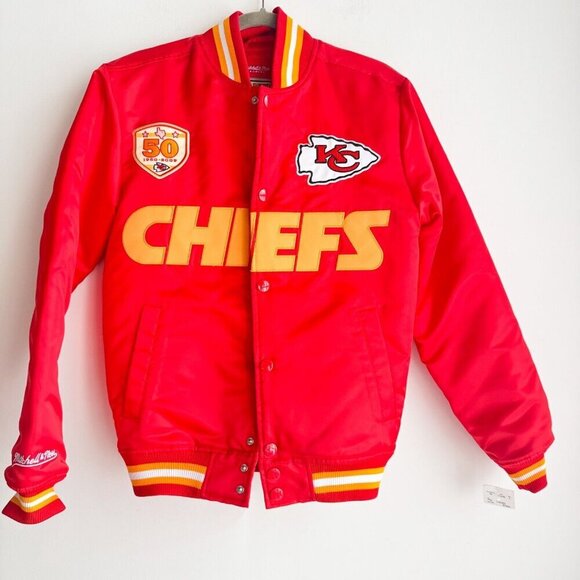 Kansas City Chiefs Red Nylon Bomber Jacket S - Picture 2 of 8